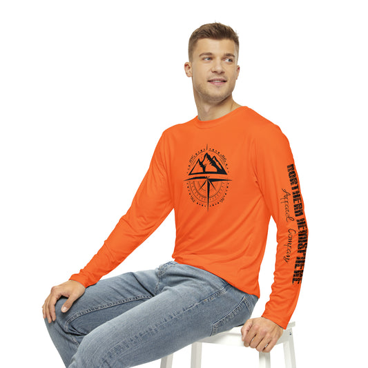 Men's polyester Long Sleeve Shirt orange